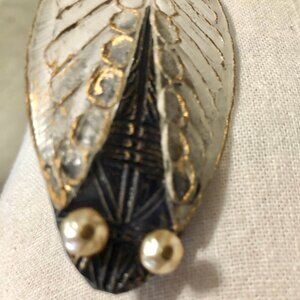 pin brooch cicada bug paris designer rare cilea vintage